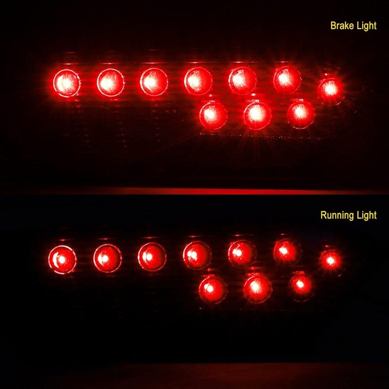 Atubeix LED Taillights Rear Brake Lamp Assembly for Polaris RZR 900 XP 1000 (2014-2019) - 2pcs Black - Image 3