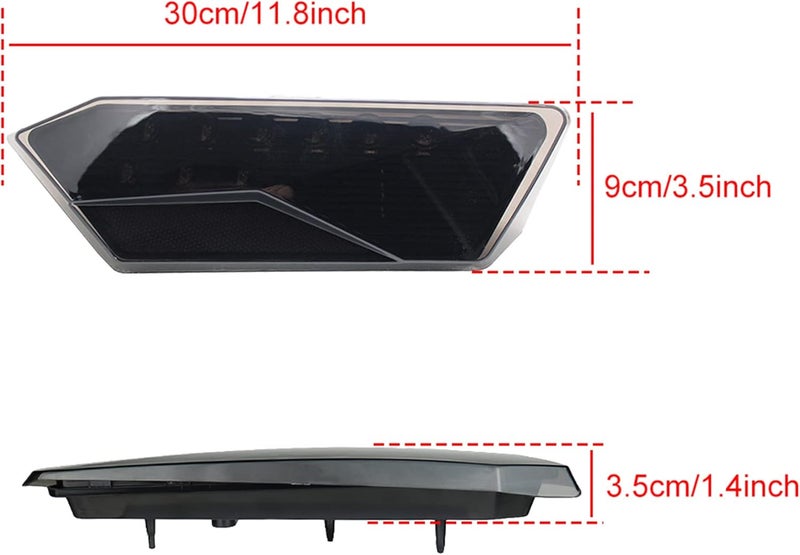 Atubeix LED Taillights Rear Brake Lamp Assembly for Polaris RZR 900 XP 1000 (2014-2019) - 2pcs Black - Image 4