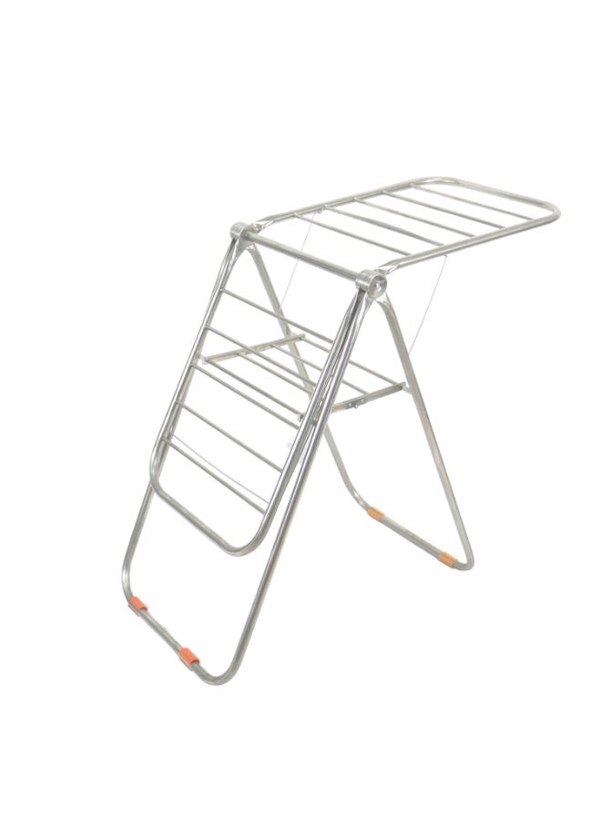 DubaiGallery Foldable Stainless Steel Clothes Drying Rack For Indoor And Outdoor Use Durable Rust Resistant Laundry Stand With Wings Space Saving Design For Apartments Balconies And Homes Daily Convenient Easy Stable - Image 2