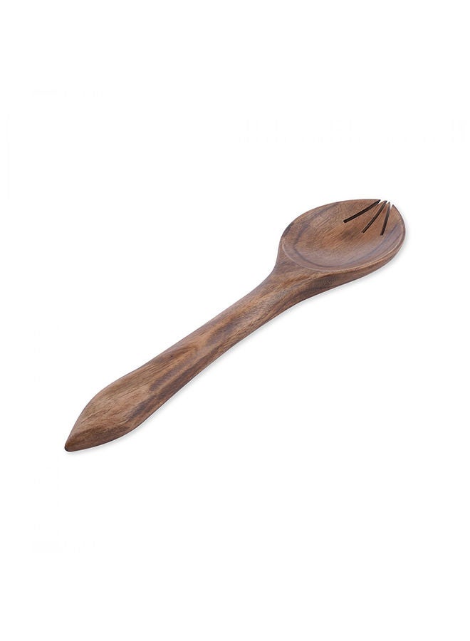 Pan Home طقم تقديم سلطة من الأكاسيا رباحة 2 قطعة 30.4X7.6X1.5 سم طبيعي - Image 3