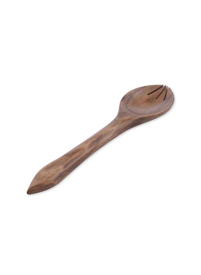 Pan Home طقم تقديم سلطة من الأكاسيا رباحة 2 قطعة 30.4X7.6X1.5 سم طبيعي - Image 5