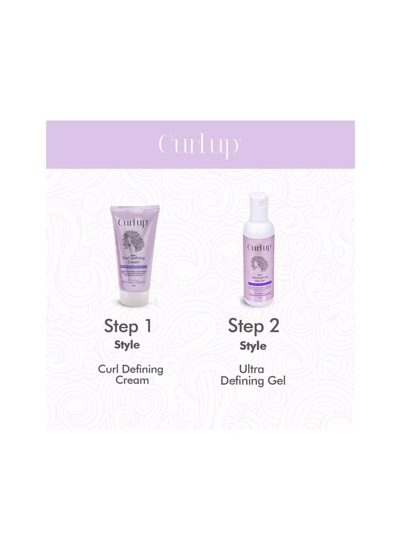 Curl Up - Curl Up Curl Styling Combo with Curl Defining Cream & Ultra Defining Gel - For Dry Frizzy, Wavy and Curly Hair - Sulphate Paraben And Silicone Free (Combo of 2) - Image 1