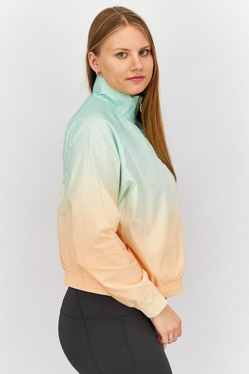 PUMA Women Sports Fit Gloaming AQP Full Zip Jacket, Mint and Orange - Image 4