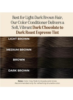 INH INH Semi Permanent Hair Color | Color Depositing Conditioner | Dark Brown Hair Dye | No Bleach & No Peroxide Temporary Brown Obsidian Tint | Vegan, Ammonia Free, & Sulfate Free | Ready to Use, 6oz  - Image 3