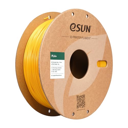 eSUN PLA+ Filament 1.75mm, 3D Printer Filament PLA Plus, Dimensional Accuracy +/- 0.03mm, 1KG Spool (2.2 LBS) 3D Printing Filament for 3D Printers, Yellow - Image 1