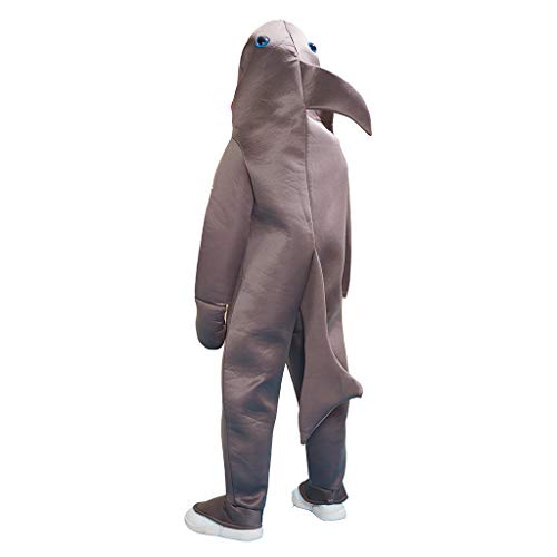 ReneeCho Boy's Shark Costume Halloween Kids Sea Animal Suit Onesie Shark Tail Fin Dress - Image 2