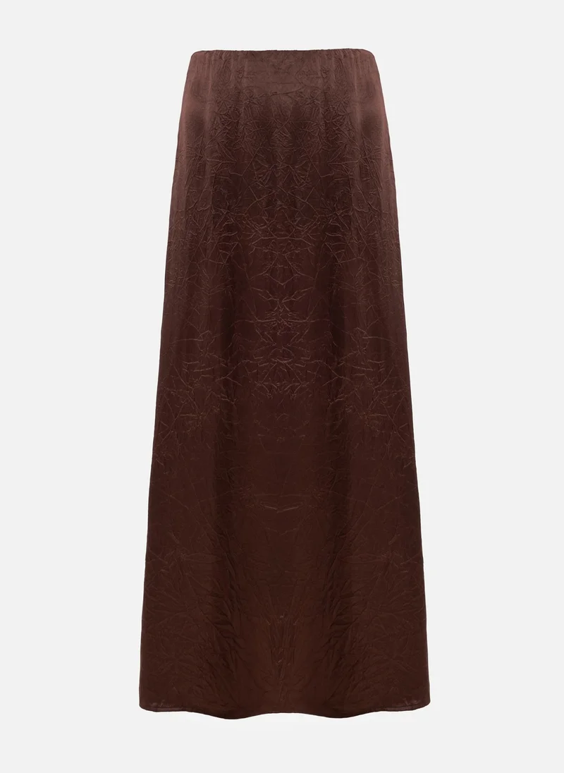 Lichi Maxi skirt in crumpled-effect fabric