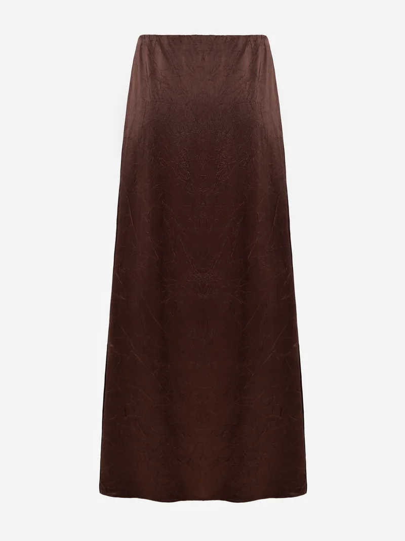 Lichi Maxi skirt in crumpled-effect fabric