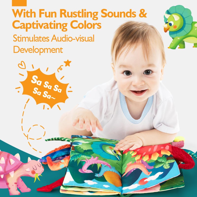 hahaland Baby Books 0-6 Months,Infant Tummy Time Toy Sensory Toys 6 to 12 Months Touch Feel Book Gifts for Boy Girl 0-3 Month Learning Toy Baby Christmas Birthday Gifts Stocking Stuffers (Single) - Image 3