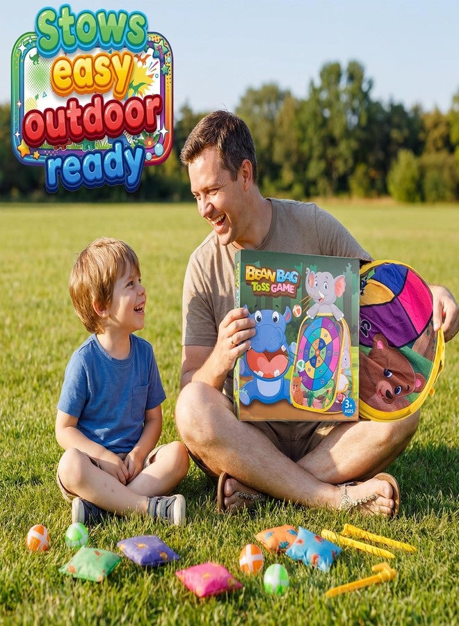 HelloJoy Bean Bag Toss Game Kids Outdoor Toys,Double-Sided Foldable Board Backyard Beach Yard Outdoor Toys for Toddler, Outside Lawn Party Activities Toy Gift for Boys Girls Age 3 4 5 6 7 8 Animal - Image 4