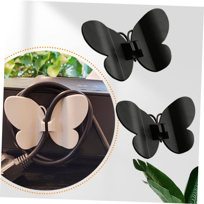 8 Pieces Black Cable Organizers with Strong Adhesive for Kitchen Appliances Wire Management - Image 4
