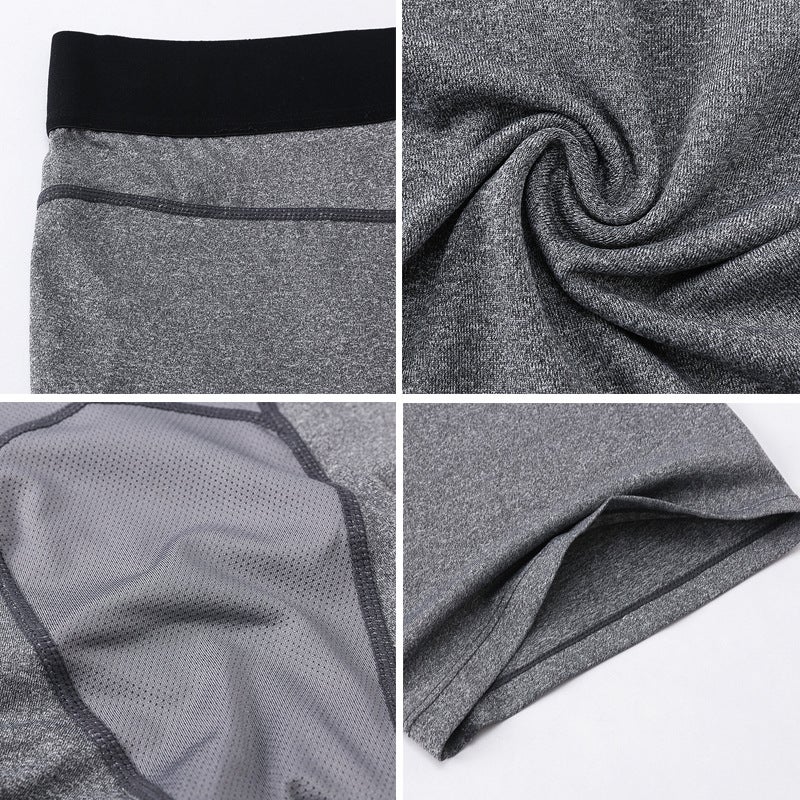 Mens PRO Tight Sports Shorts Basketball Running Fitness Training Mesh Stitching Quick Drying High Stretch Shorts Black - Image 5