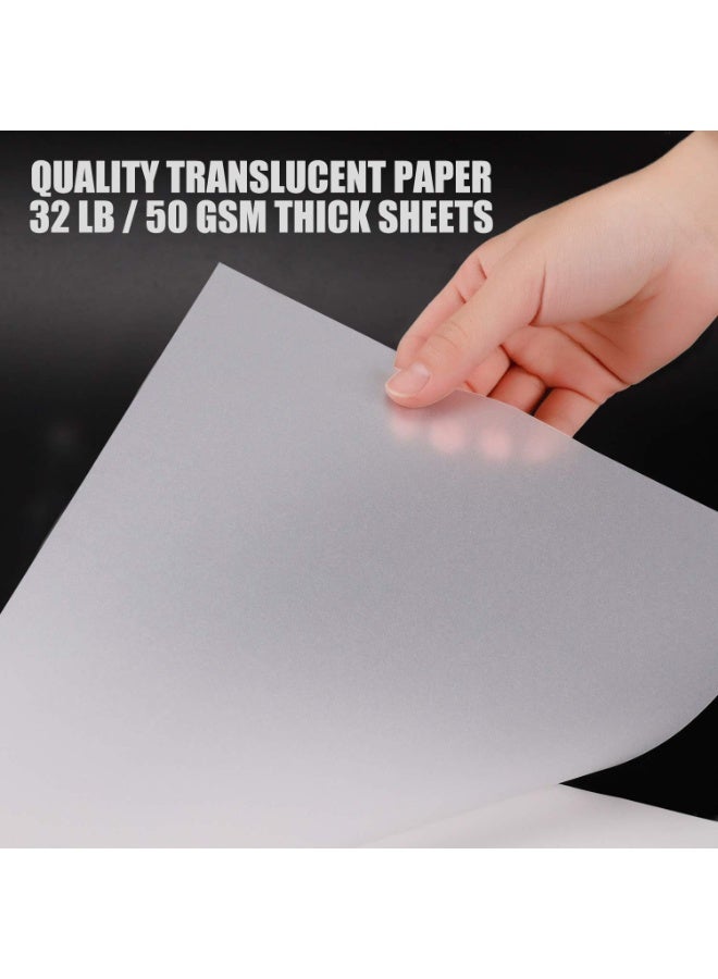 BB Bachmore Bachmore 9â€x12â€ Artistâ€™s Tracing Paper Pad, 75 Sheets â€“ Translucent Tracing Paper for Pencil, Marker and Ink - Trace Images, Sketch, Preliminary Drawing, Overlays 32 LB / 50 GSM - Image 5