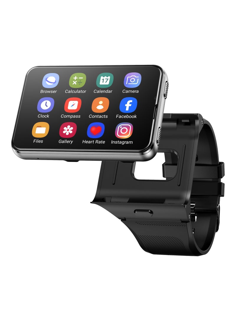 S999 Plus 4G Smart Watch Android 11 Quad Core 4GB 64GB 2.88" HD Large Screen Smartwatch 2.0MP+8.0MP Dual Camera heart rate monitoring GPS Black - Image 1