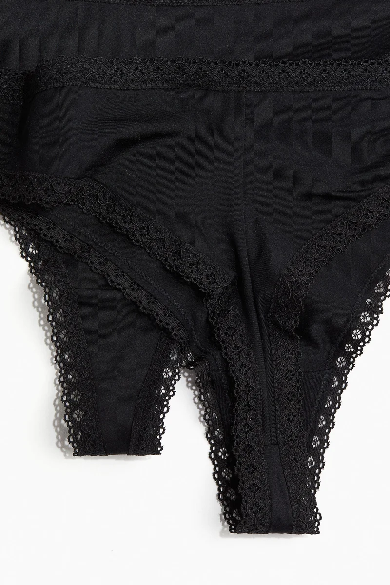 H&M 3-pack lace-trimmed Brazilian briefs