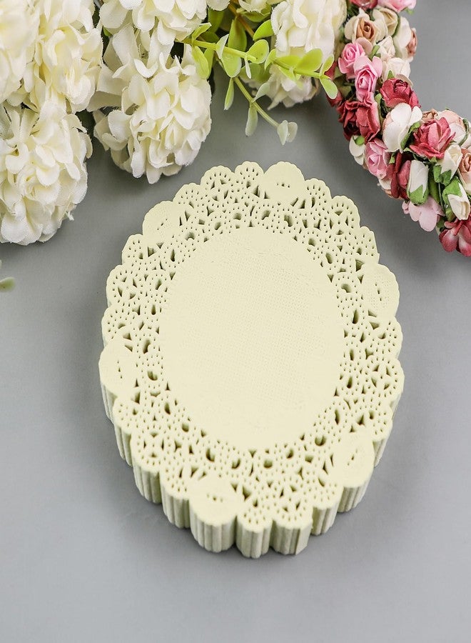 Craftask 250 Pcs Mini Yellow Paper Doilies, 4 Inch Round Lace Paper doilies, Assorted Colors Paper Doilies for Tables, Crafts, Wedding Party and Tableware Decoration - Image 3