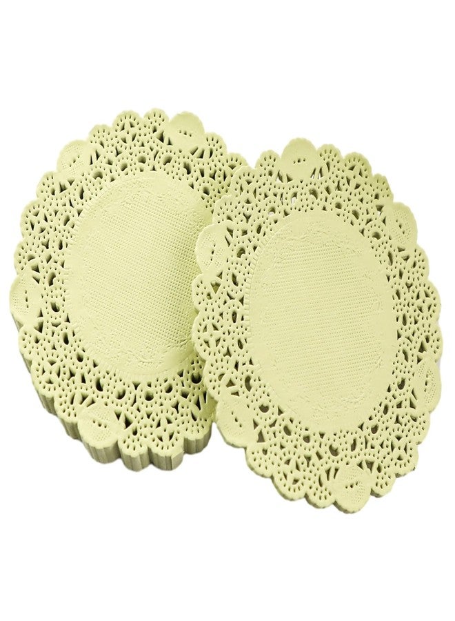 Craftask 250 Pcs Mini Yellow Paper Doilies, 4 Inch Round Lace Paper doilies, Assorted Colors Paper Doilies for Tables, Crafts, Wedding Party and Tableware Decoration - Image 1