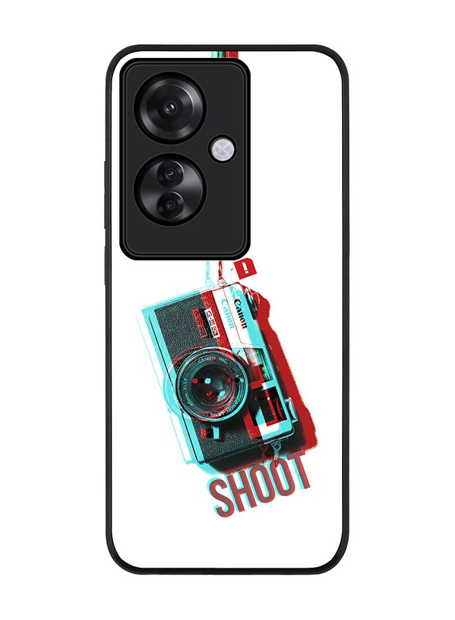 Stylizedd Rugged Black edge case for Oppo Reno11 F / Oppo F25 Pro 5G, Slim fit Soft Case Flexible Rubber Edges Anti Drop TPU Gel Thin Cover -  Shoot - Image 1