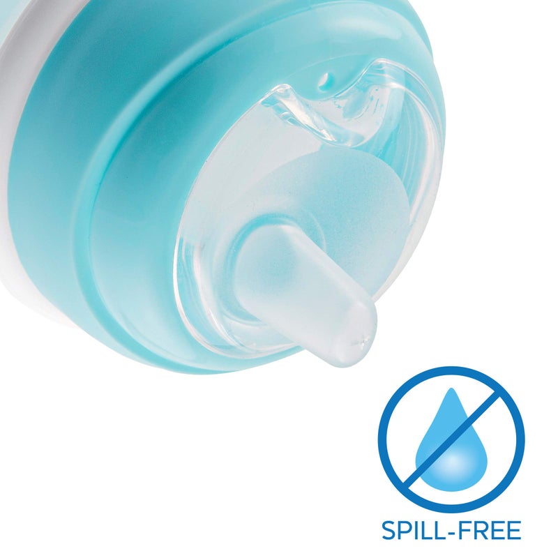 Chicco Transition Sippy Cup with Silicone Spout and Spill-Free Lid 7oz.| Calibration Markings | Removable Handles | Top-Rack Dishwasher Safe | Easy to Hold with Ergonomic Indents |Blue| 4+ months - Image 4