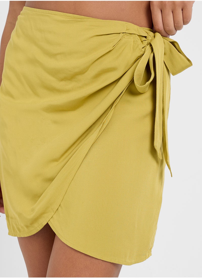 NA-KD Side-Knot Mini Skirt  - Image 3