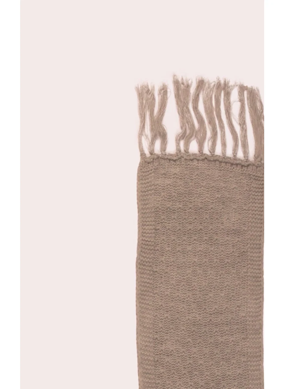 الكسندر جاردي Knitted Detail Long Scarf (E20-18843)