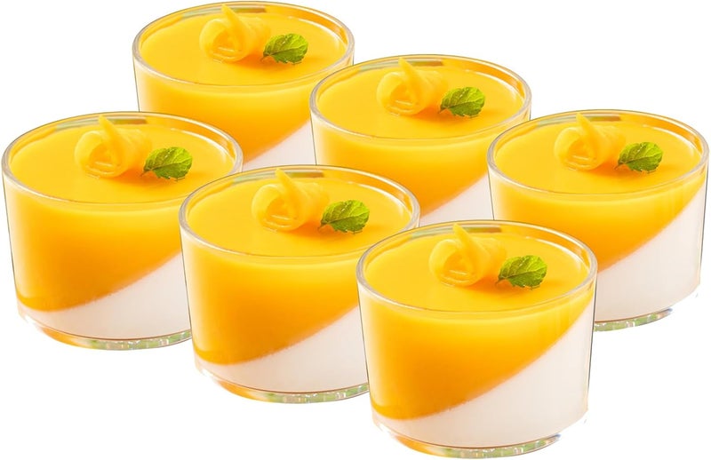 أواني بالاكا ( Ramekins) صالحة للاستخدام في الفرن، مجموعة من 6 أوانٍ لتحضير الكريم برولي (Creme Brulee)، أوعية زجاجية صغيرة سعة 4 أونصات، أكواب للصلصات، وعاء شفاف لتحضير صلصات السلطة وأوعية للحلويات. - Image 1
