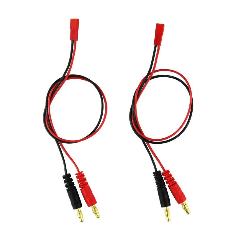 OliYin 4mm 40mm Male Banana Plug Connector Charge Lead to JST 20awg Soft Silicon Charging Cable Wire 30cm 118inch Lipo Parts for RCPack of 2 - Image 2
