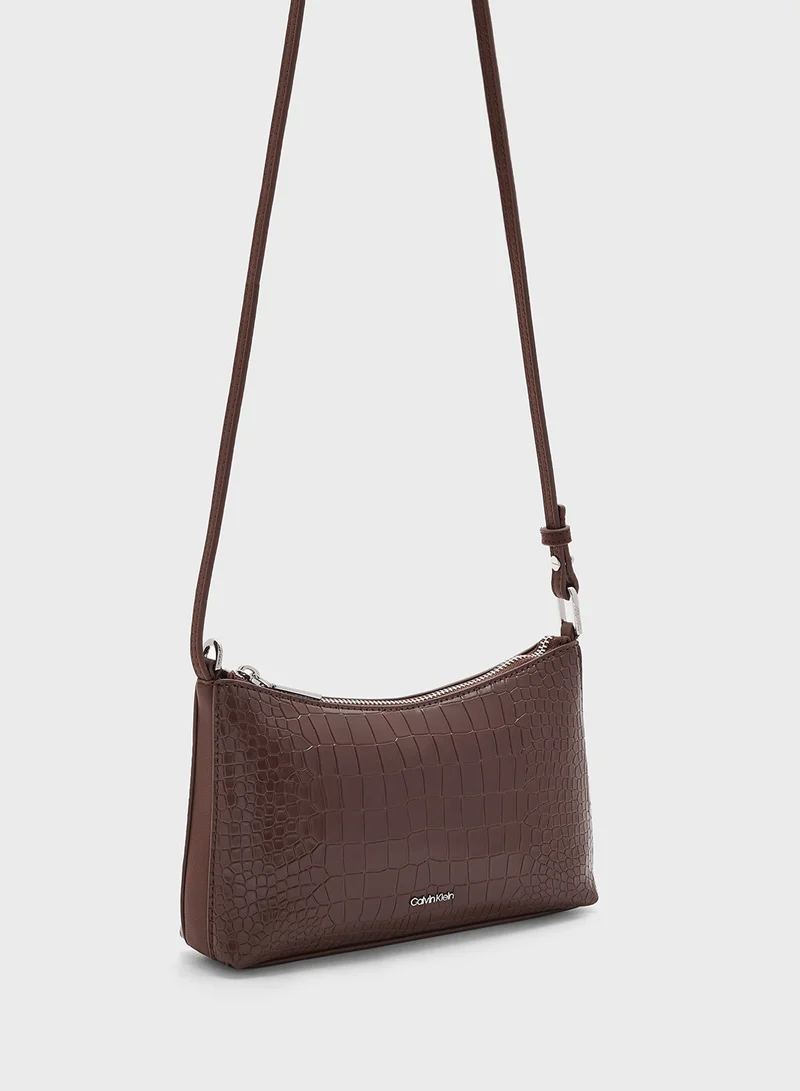 CALVIN KLEIN CK MUST CONV CROSSBODY_CROCO