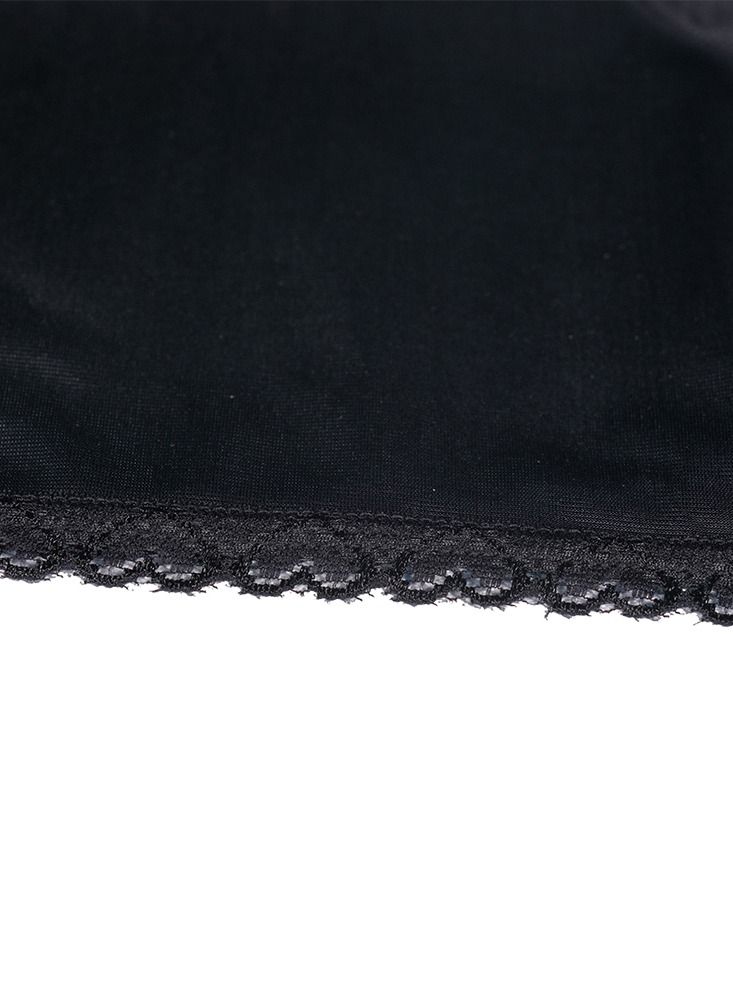 City Rose 3 - Pieces Full Length Soft inner Pants Trousers Silk 100% with Elasticised Waistband  Women Black - Image 3