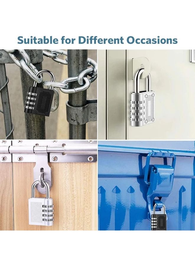 2 pack Black 4 Digit Combination Lock for Backpack School Gym Locker - Image 5