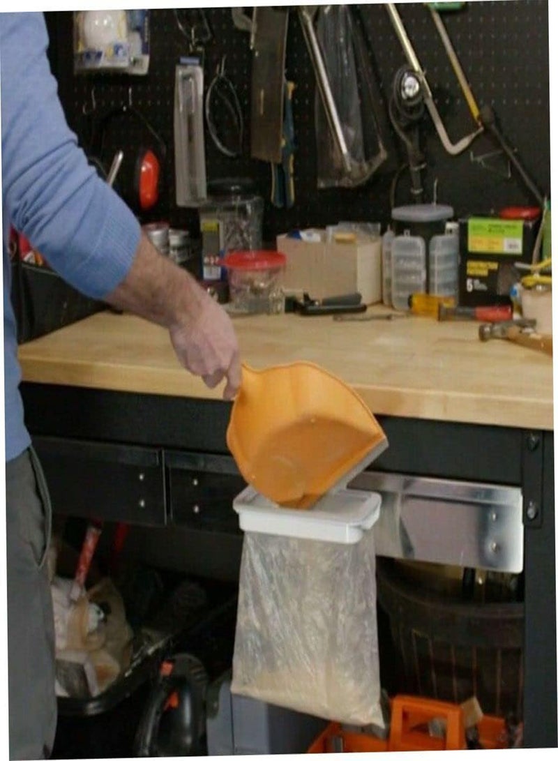 GGOOT Hanging Trash Bag Holder with Lid Food bin Cupboard Hanging Trash Garbage Bag Over Cabinet Garbage Bag Rack Plastic Waste Bag Holder for Kitchen - Image 2