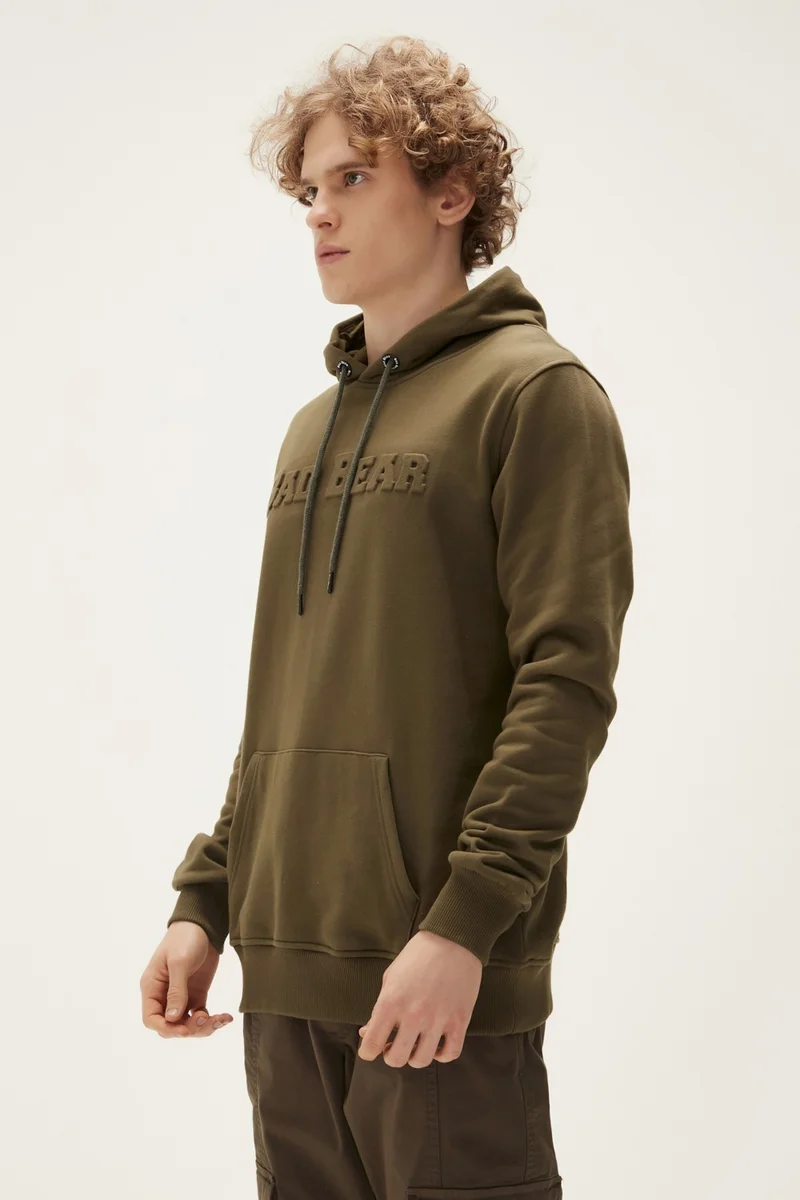 باد بير Pucker Bear Men's Brown Hooded Sweatshirt