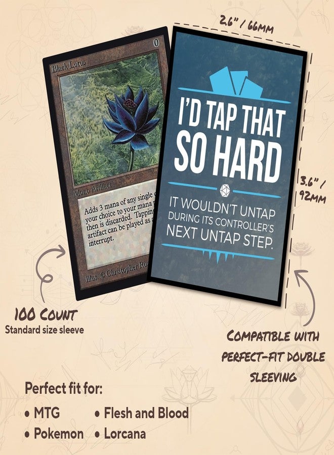 Paramint I'd Tap That So Hard MTG Card Sleeves (Smooth) - 104 Count Standard Size TCG Sleeves - Compatible with Magic The Gathering - Double Sleeving - Original Art Design, Premium Protection - Image 3