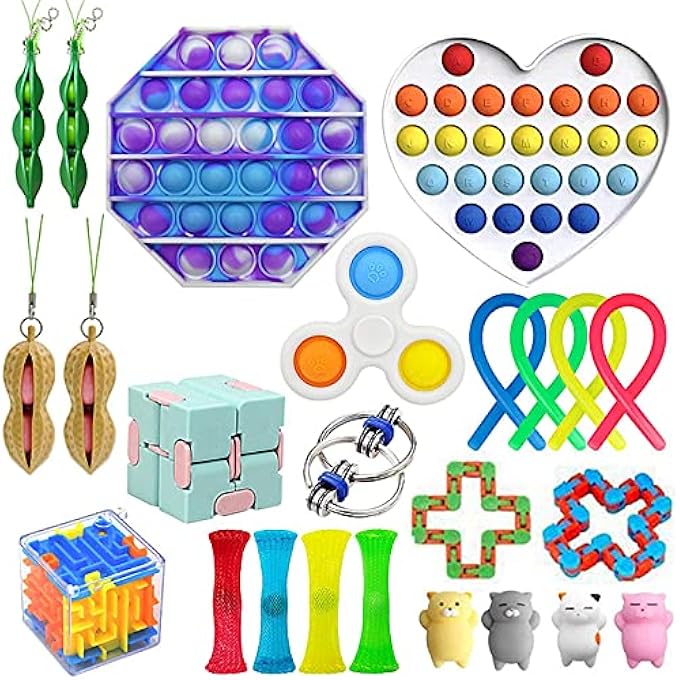 N.C New Adult Children's Decompression Toys, Rubik's Cube, Bubble Toy Set - Image 1