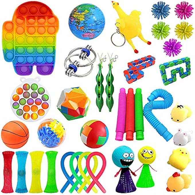 N.C New Adult Children's Decompression Toys, Rubik's Cube, Bubble Toy Set - Image 2