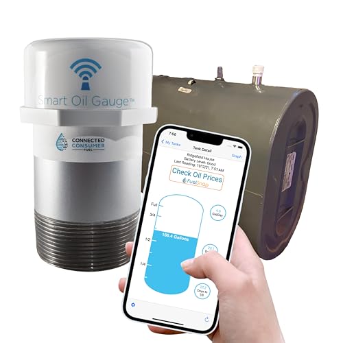 مقياس زيت ذكي  مقياس خزان زيت التدفئة WiFi مع مراقبة ذكية  مقياس خزان الوقود متوافق مع أليكسا  مصمم لخزانات سعة 275330500550 جالون عمودية وأفقية