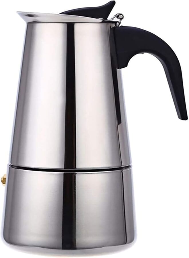 Spaceshoop Uheng Coffee Stovetop Espresso Maker Stainless Steel, Moka Stove Pot, Percolator Carafe Coffee Maker for 2 Cups