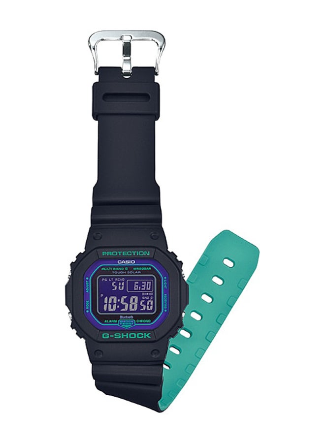 كاسيو ساعة يد رقمية بسوار من المطاط طراز GW-B5600BL-1DR رجال - Image 2
