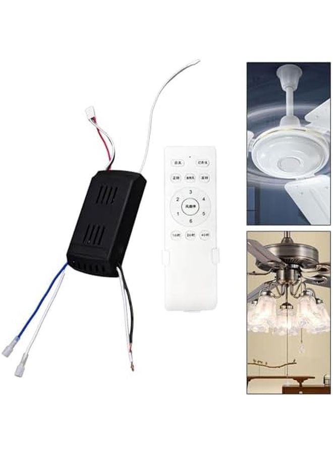 Ceiling Fan Remote Control Kit Chinese Version Wide Voltage 90 265V PC Material 30M Range - Image 1