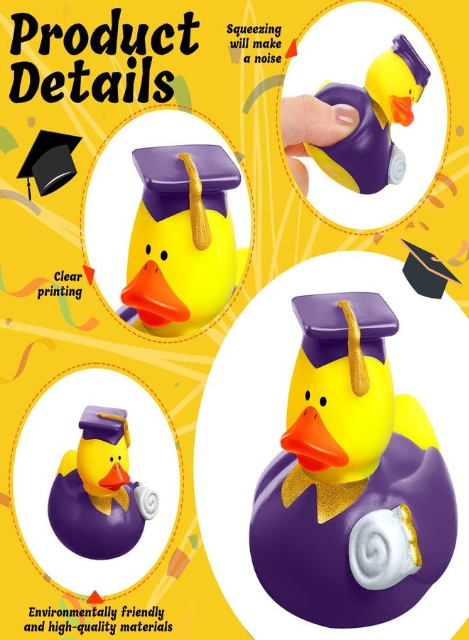 Sratte بطاطين تخرج مطاطية بنفسجية 24 قطعة 2025 تخرج دمى سيليكون بالجملة هدايا صغيرة لحفلات التخرج لمدرسين - Image 3