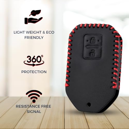 KEYCEPT Metal Keycover for Suzuki Swift, Dzire, Ertiga, Brezza, Fronx, Jimny, Ignis, Rumion, Hyryder, E-Vitara, Victoris 2 Button Smart Key with Keychain (Classic Leather). - Image 5