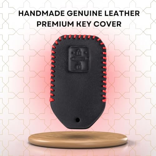 KEYCEPT Metal Keycover for Suzuki Swift, Dzire, Ertiga, Brezza, Fronx, Jimny, Ignis, Rumion, Hyryder, E-Vitara, Victoris 2 Button Smart Key with Keychain (Classic Leather). - Image 3