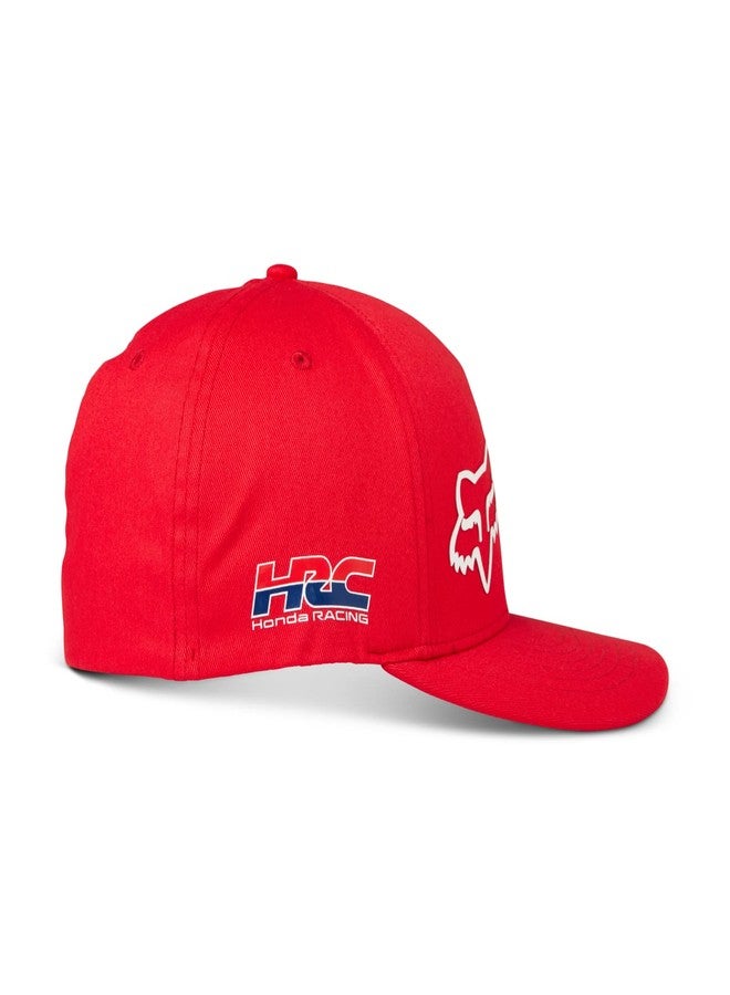 فوكس ريسينغ قبعة فوكس ريسينغ الرجالية فوكس إكس هوندا فليكسفيت باللون الأحمر الناري - Image 3