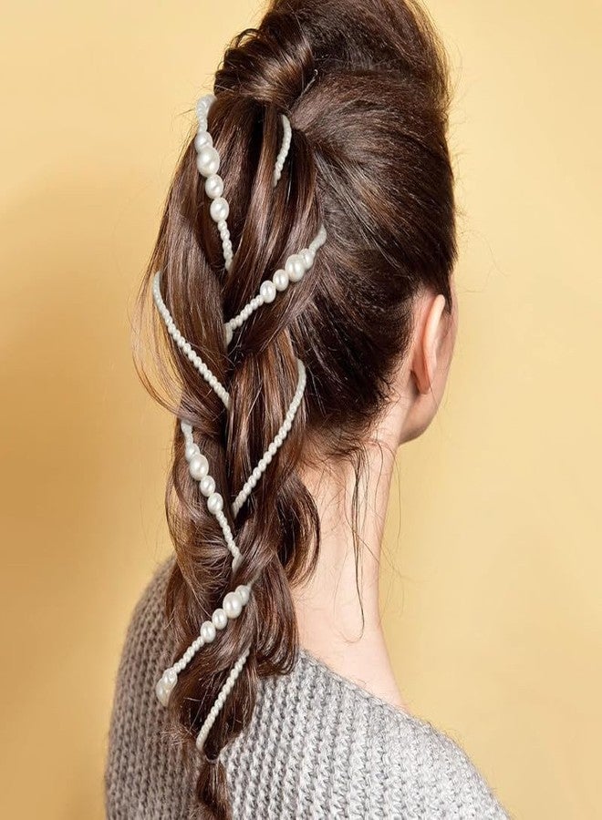 CHIROGRAPHY 6 Pcs Premium Hair Clip, Hair Accessories Set of 6 - Rhinestone Hair Chains & Pearl Hair Extensions with Invisible Black Hair Clips for Braids for Women - Image 2