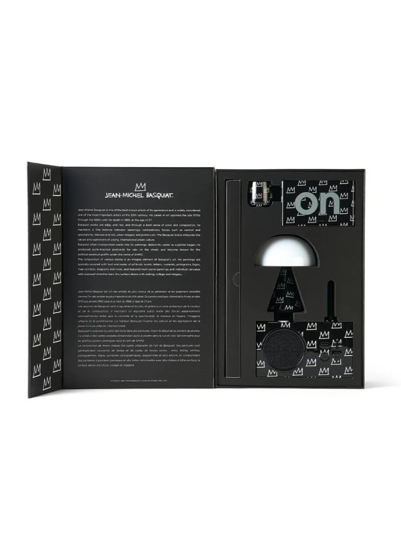 LEXON Gift Set X Jean-Michel Basquiat Crown (Mino+ Speaker, Mina M LED Lamp, Flip+ Alarm Clock, & Tykho 3 Fm Radio & Speaker) - Image 4