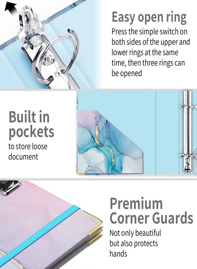 Lateefah 3 Ring Binder, 2 Inch Binder Organizer for Letter Size(8.5'' x 11'') with 5-Tab Dividers and Pockets, File Folders with Low Profile Clipboard for Office, School Supplies - Image 3