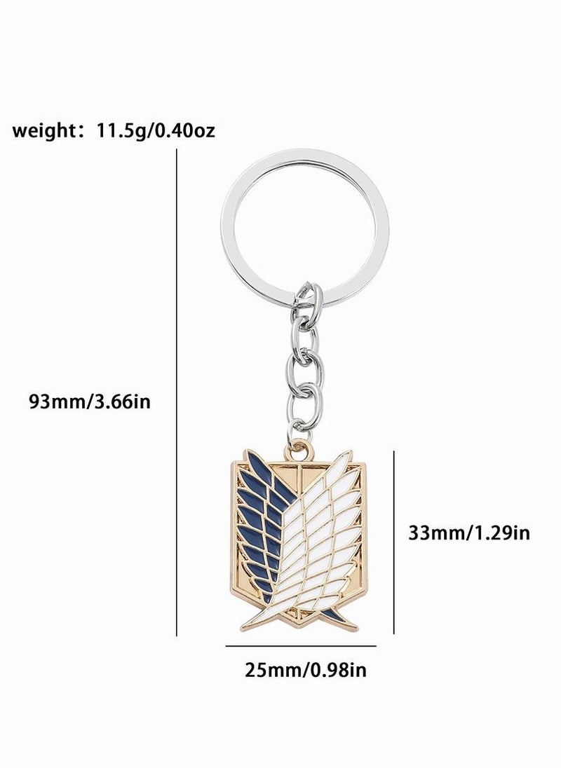 Generic - 4 Attack On Titan Key Chain Pendant Keyring Kawaii Badge Keychains - Image 1