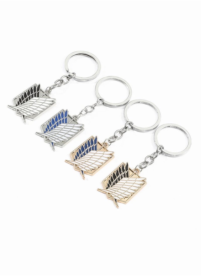 Generic - 4 Attack On Titan Key Chain Pendant Keyring Kawaii Badge Keychains - Image 1