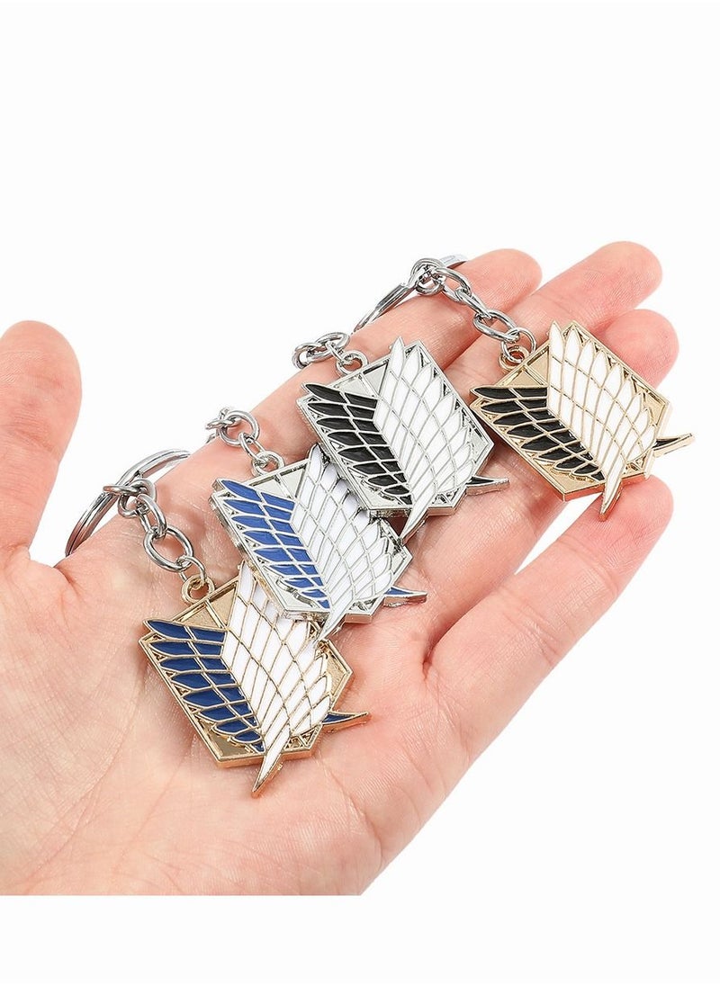 Generic - 4 Attack On Titan Key Chain Pendant Keyring Kawaii Badge Keychains - Image 1