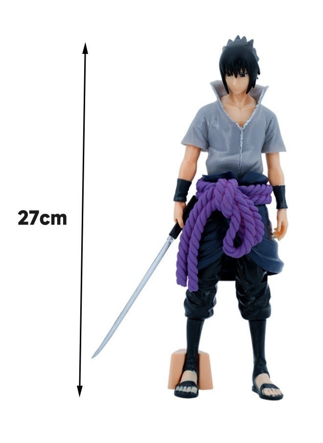 Generic - Anime Naruto Uchiha Sasuke Action Figure, Sword of Kusanagi Sasuke Model Figure Statue, PVC Character Model Toys, Collection Gift Creative Cartoon Toy for Boys and Girls 27cm - Image 1